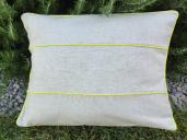Piping-striped pillow